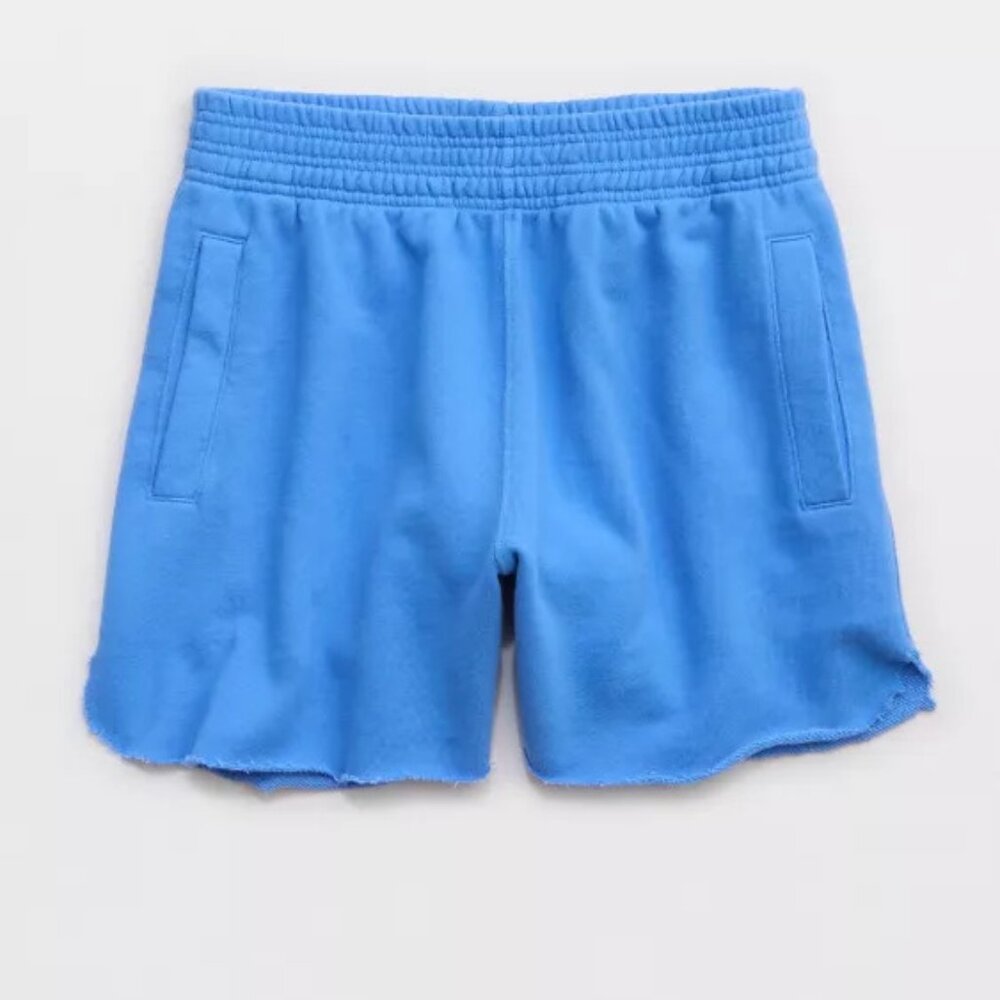 aerie High-Waist Electric Blue Pull-On Shorts